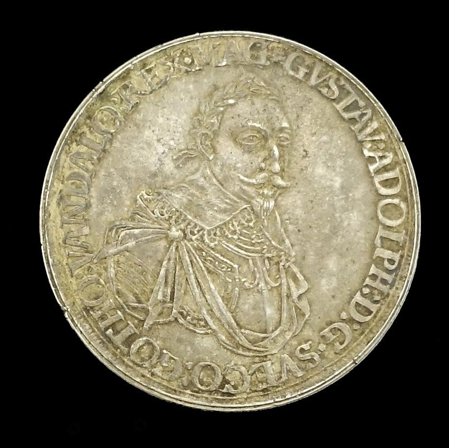 Schraubmedaille, Schraubtaler König Gustav II. Adolf von Schweden – Augsburg, 1626 bzw. nach 1730