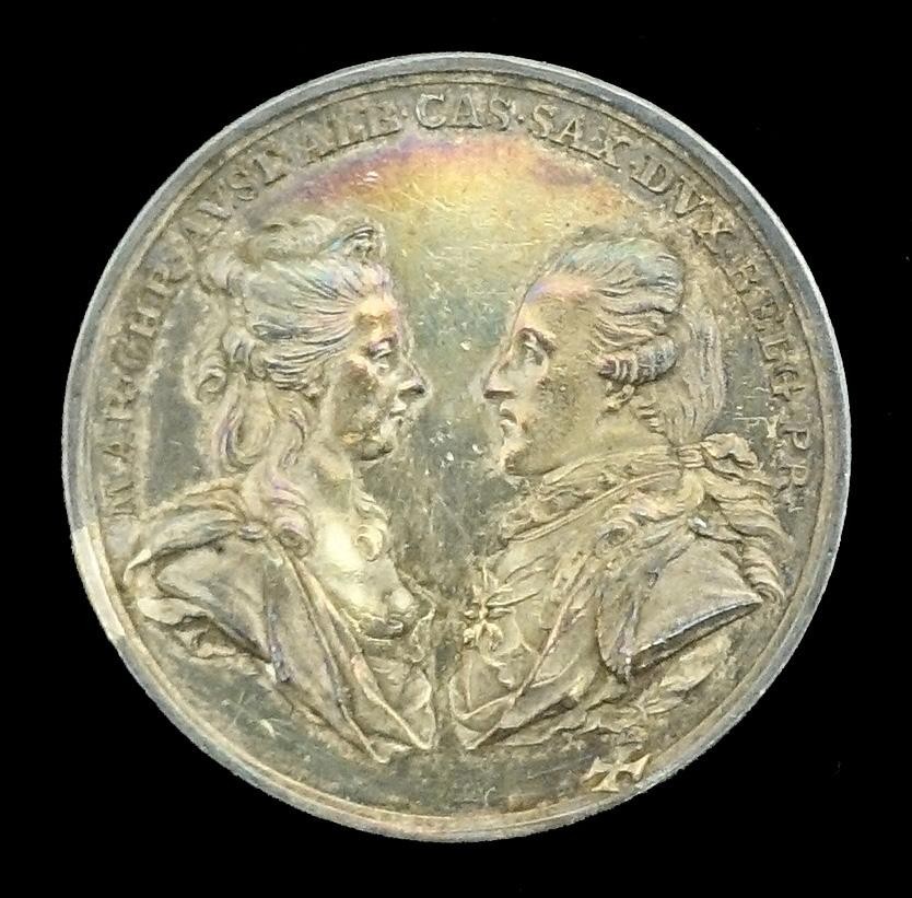 Medaille Herzogspaar Marg. u. Albert v. Belgien