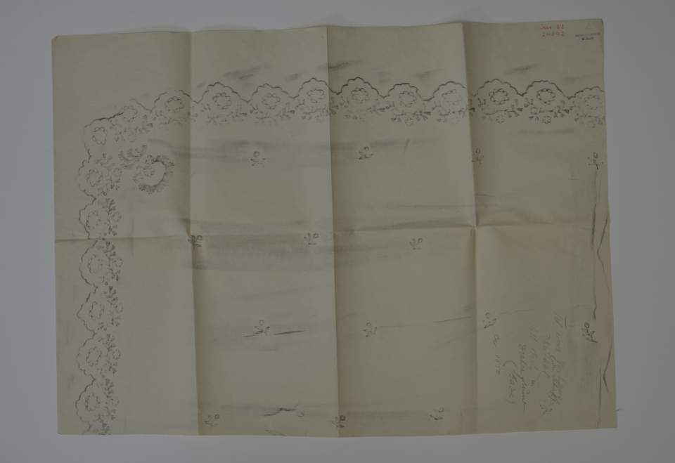 Papier-Abrieb-Muster Kettenstich