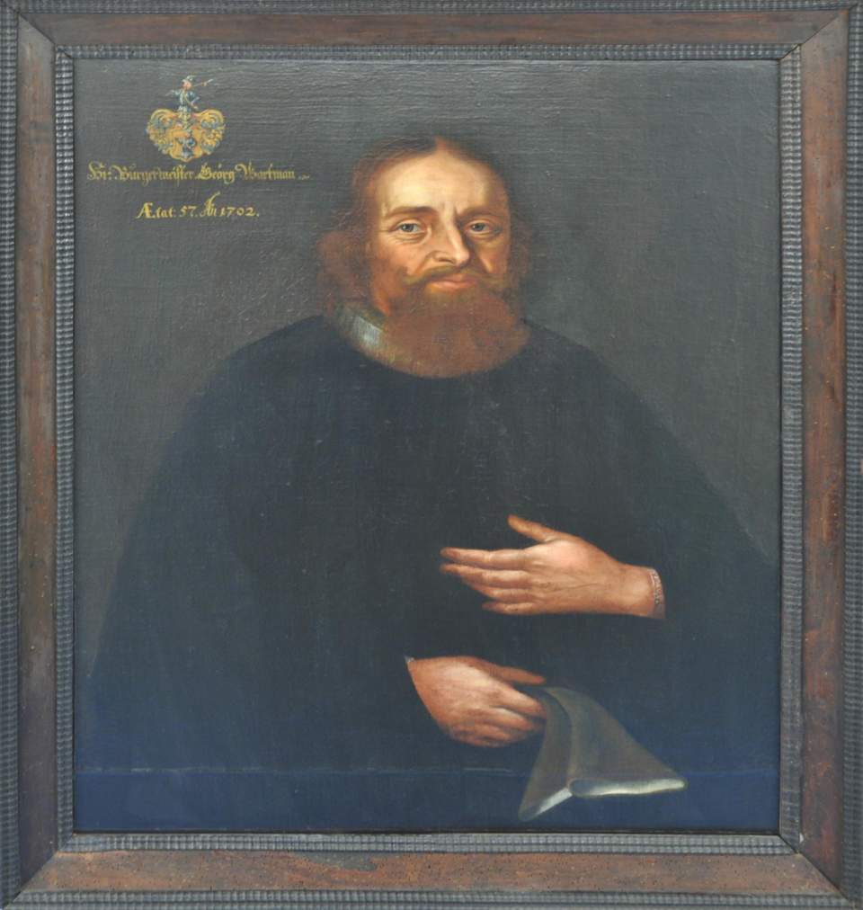 Ölgemälde, Gemälde, Porträt des Georg Wartmann, Bürgermeister