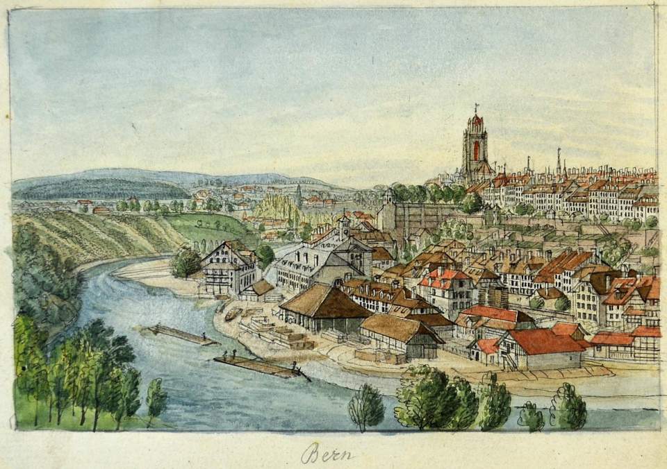 Ansicht Stadt Bern von der Aare aus