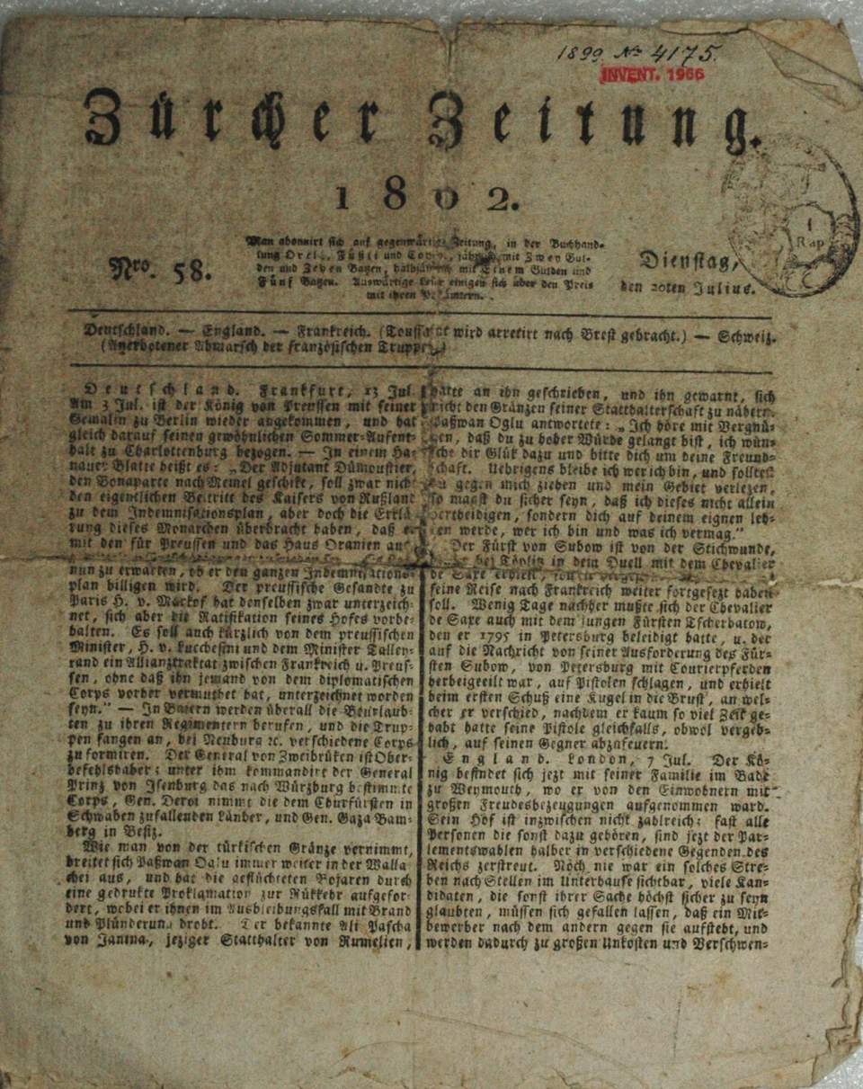 "Zürcher Zeitung" (1802)