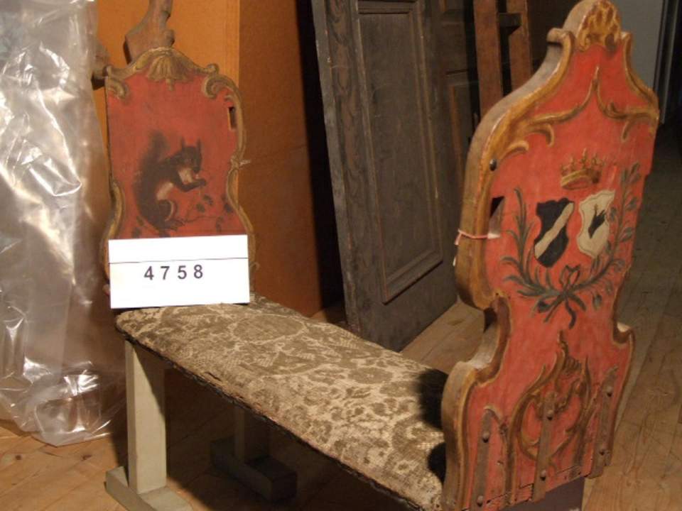 Schlittensitz eines Rennschlittens der Familie Gonzenbach-Huber aus St.Gallen
