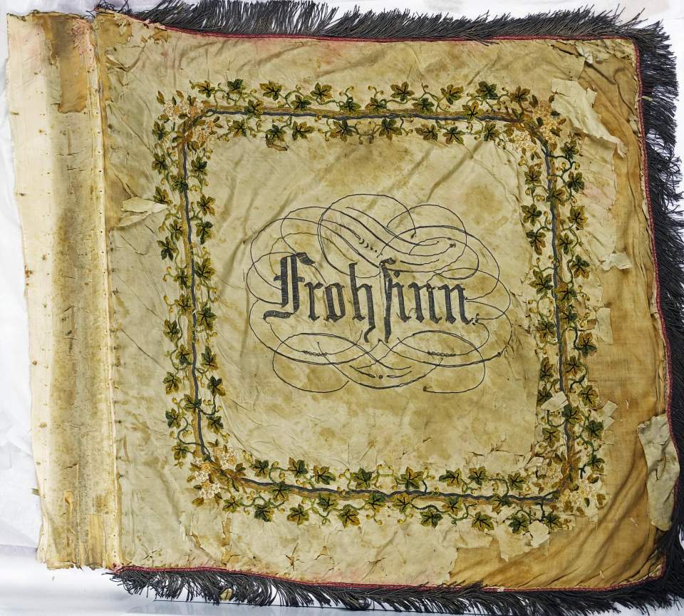 Fahne des Sängervereins «Frohsinn St.Gallen», 1843