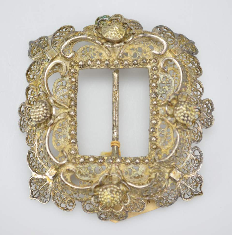 Hutschnalle für Appenzeller Sennenhut, Brosche, Trachtenschmuck, Silberfiligranschmuck