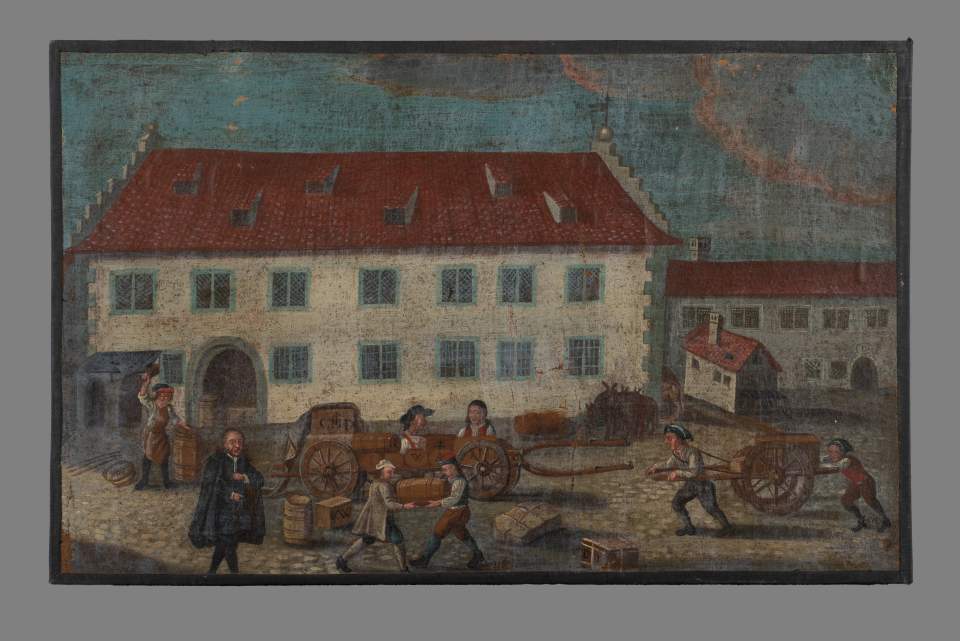 Bilderfolge zur Leinwandherstellung (9 Bilder), Leinwandzyklus