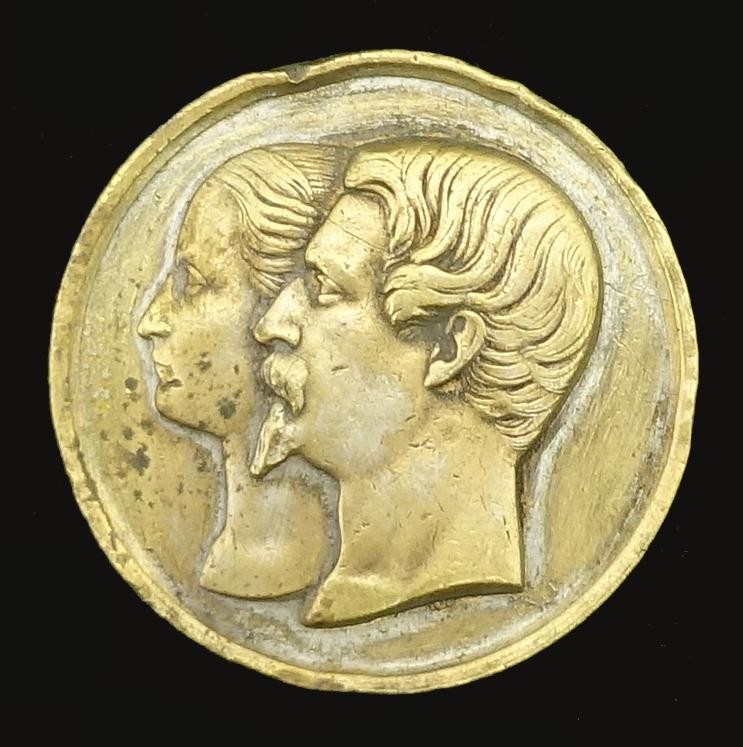 Medaille Napoleon III. u. Eugenie, Weltausstellung Paris