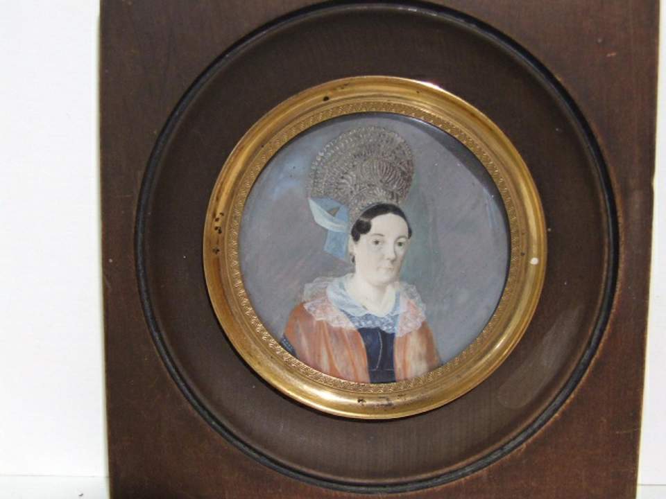 Bildnis Frau Rothfuchs von Rorschacherberg mit Radhaube, Miniatur