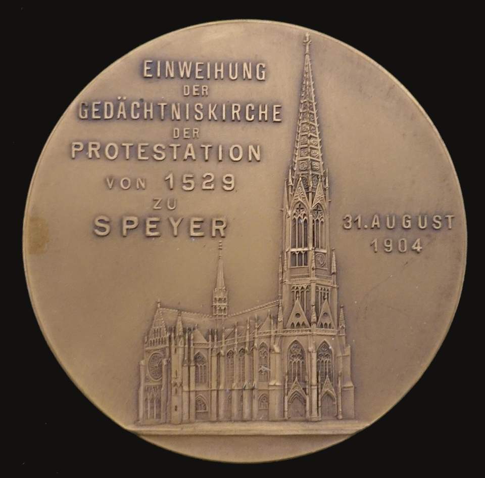 Medaille zur Einweihung der Gedächtnis-Kirche in Speyer