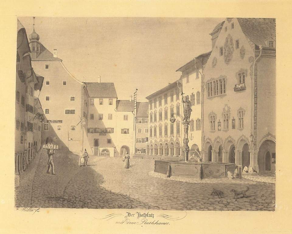 Wil - Hofplatz und Rathaus, 1837