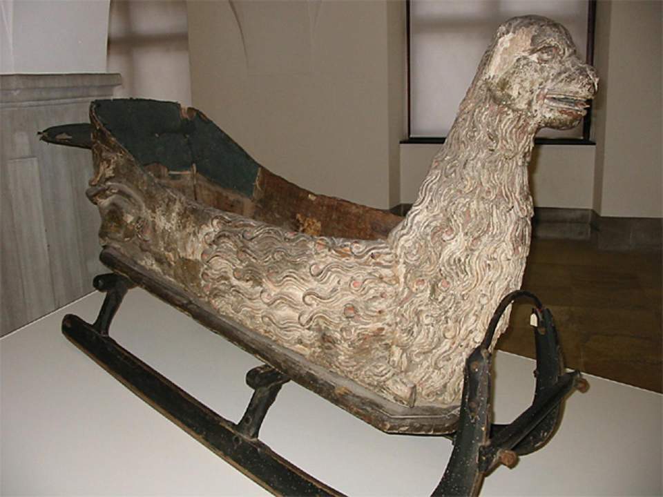 Schlittenkasten eines Rennschlittens, Pferdeschlitten