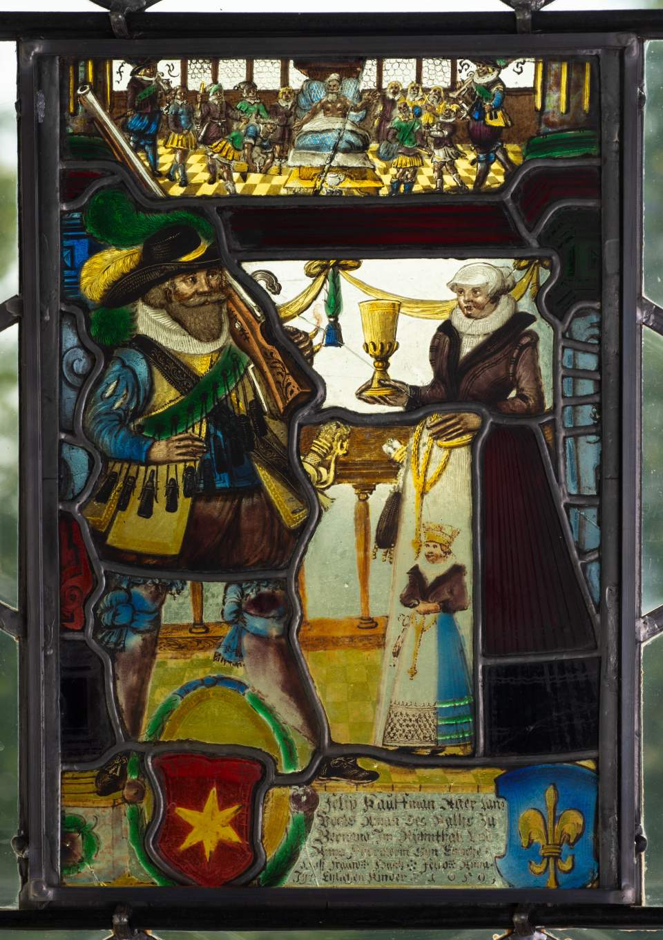 Wappenscheibe von Felix Kaufmann und Anna Torgler, Bauernscheibe