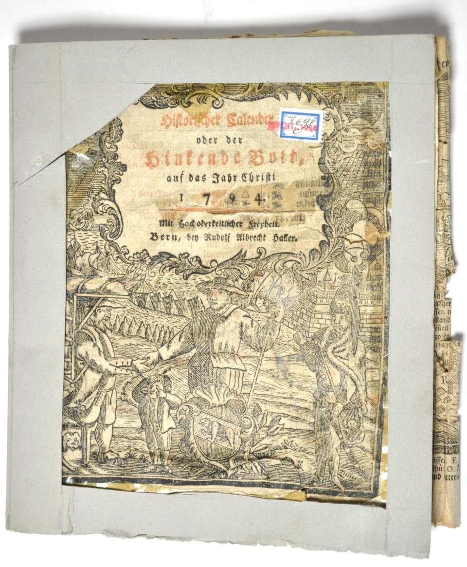 Historischer Kalender oder der Hinkende Bott auf das Jahr Christi 1794