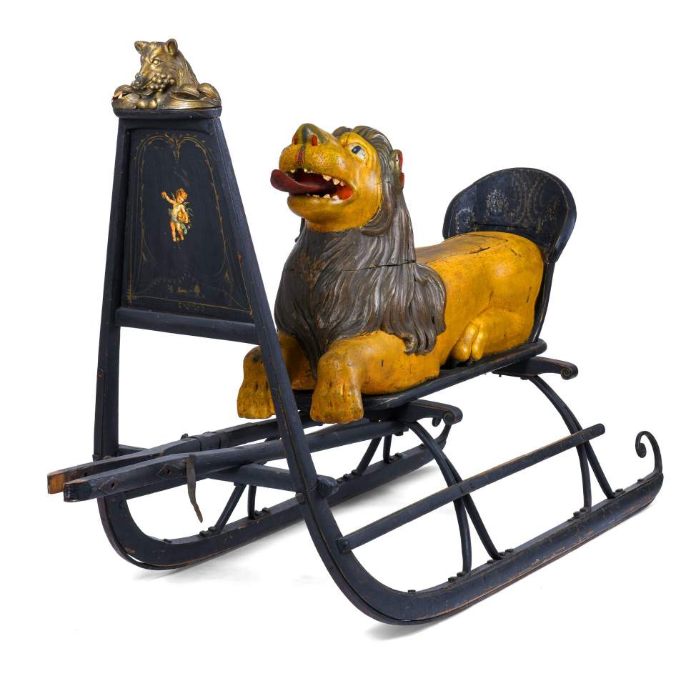 Tierschlitten aus Gätziberg bei Altstätten, Pferdeschlitten, Rennschlitten