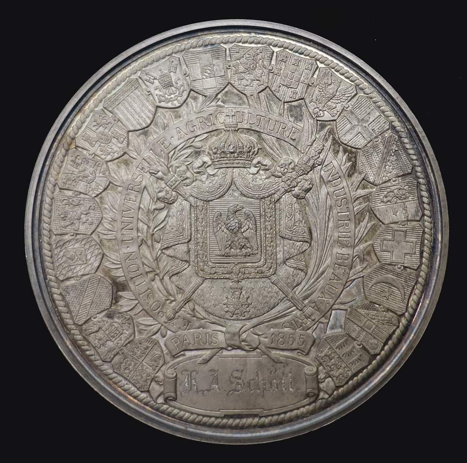 Medaille der Weltausstellung in Paris 1855 für Carl August Schöll, Porträt Napoleon III