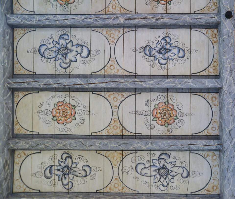 Balkendecke aus Haus zum Rebstock, Burgstrasse, St.Gallen