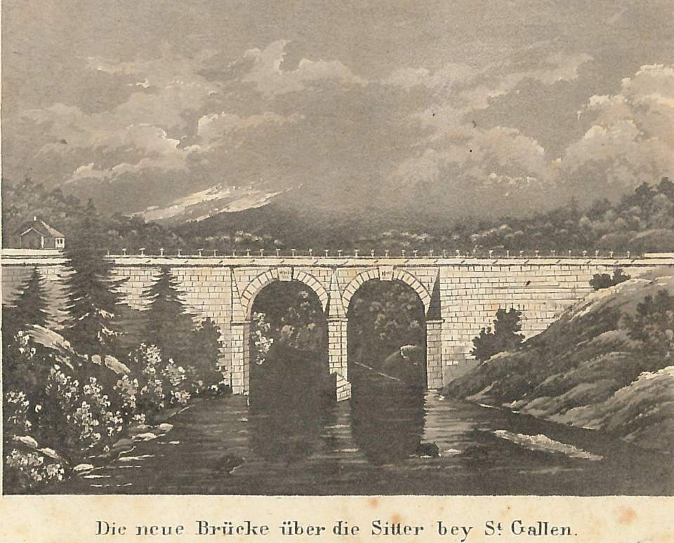 Die neue Brücke über die Sitter bey St. Gallen