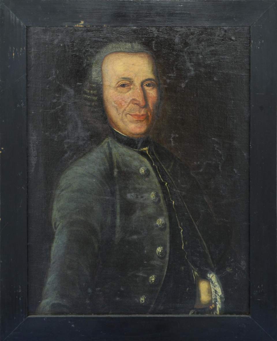 Portrait, Ölgemälde des Johann Ulrich Mittelholzer - Törig ( 1717 - )