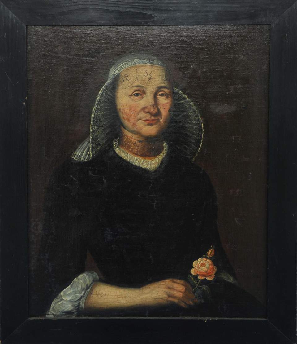 Portrait, Ölgemälde der Maria Magdalena Mittelholzer - Dörig