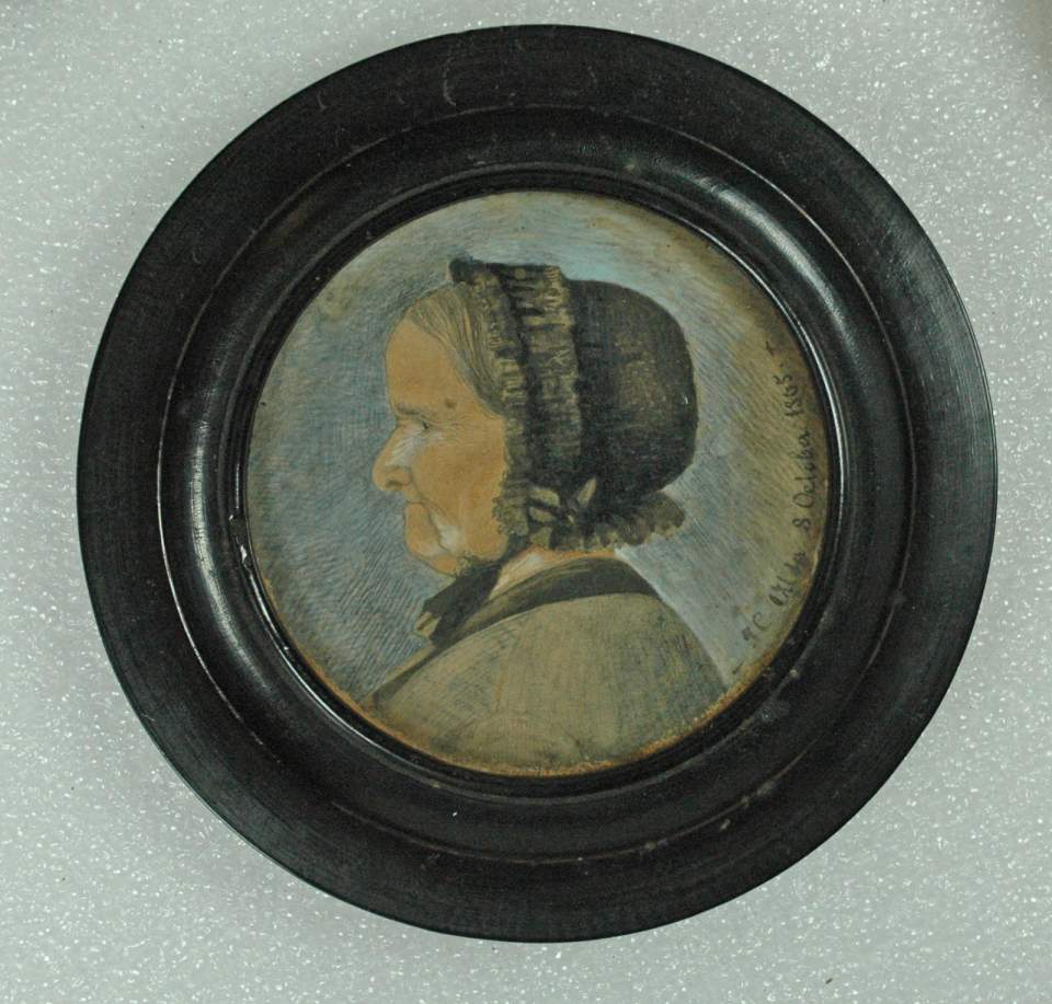 Bildnis der Wiborada Bruderer-Meier, Trogen, geb. 1796 (Miniatur)