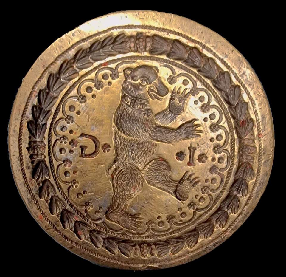 Siegelstempel mit St.Galler Bär, Petschaft