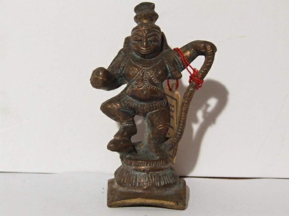 Kleine Götterfigur, Bronze
Krishna mit Kalya