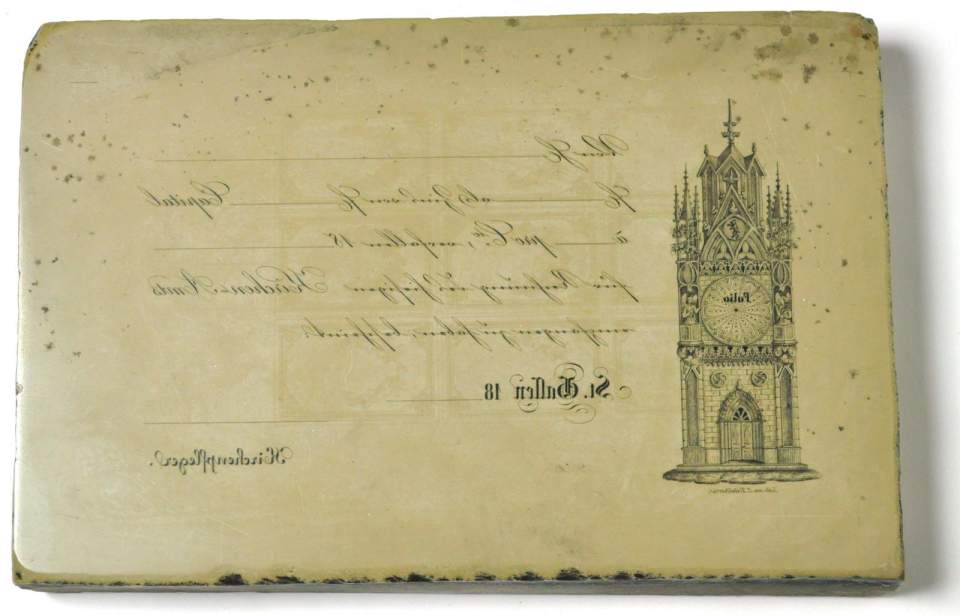 Stein für Lithografiedruck Kirchenpflege St. Gallen