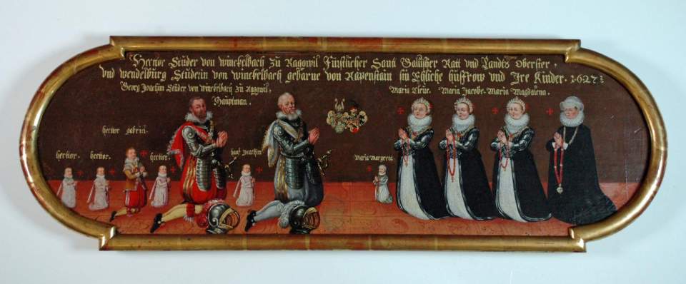 Porträt Hector Studer von Winkelbach und seiner Familie, 1627