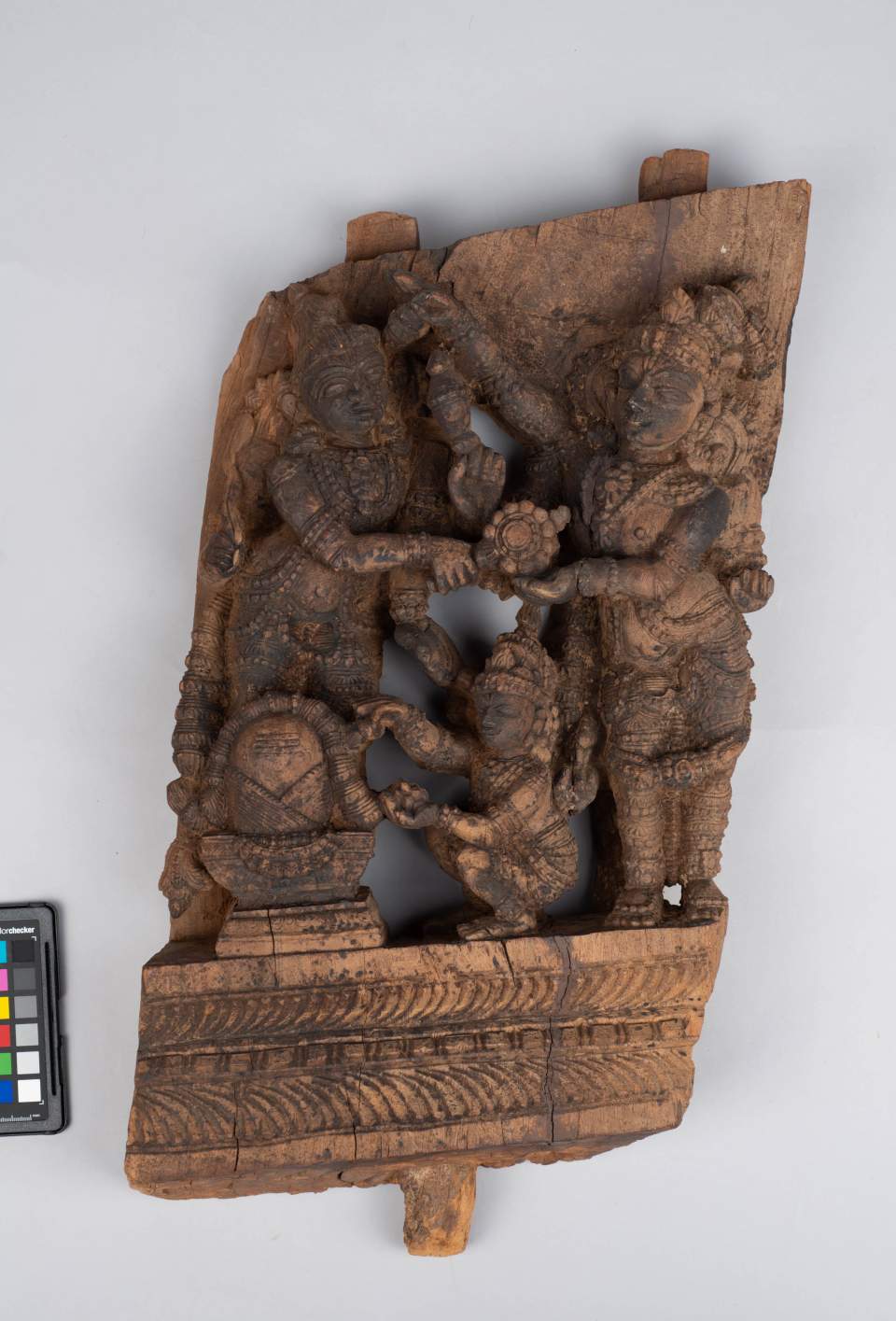 Holzrelief Markadeya Puranam