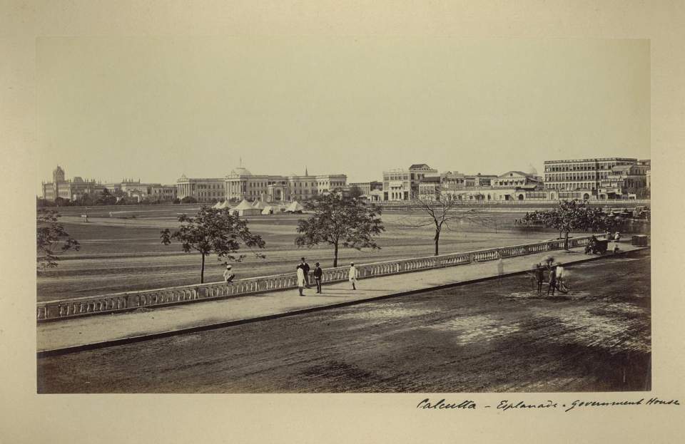 Fotografie Kalkutta,Promenade und Regierungsgebäude