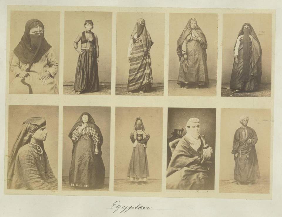 Fotografie, 10 Bilder mit Frauen aus Ägypten (1 Mann)