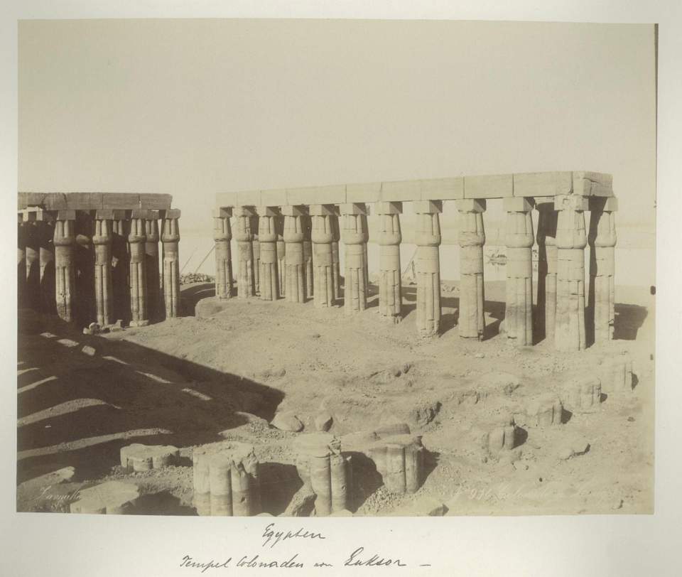 Fotografie Tempelcolonaden von Luxor