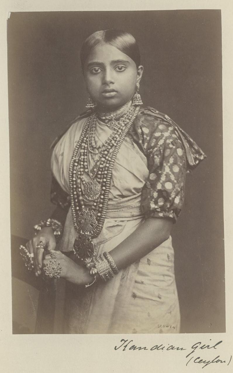 Fotografie Kandian Mädchen, Ceylon