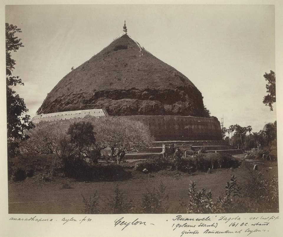 Fotografie Ruanwele Dagoba, Anaradhapura, Ceylon