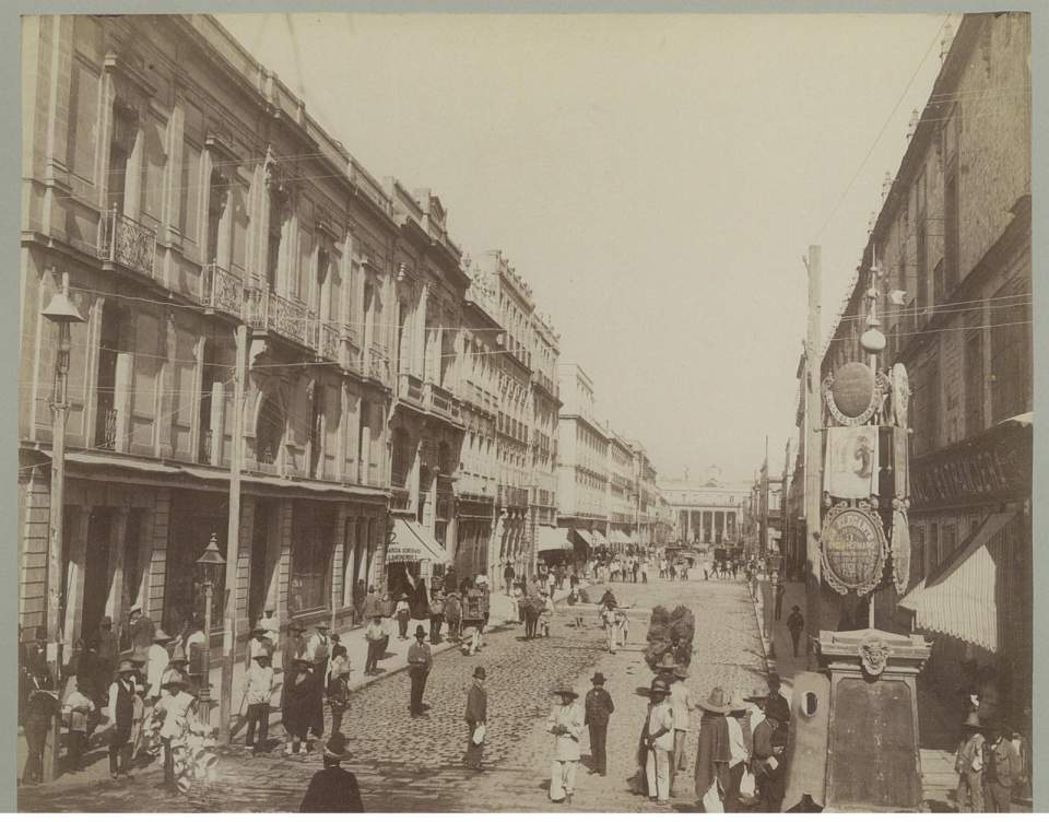 Fotografie Calle del einco de Majo, Mexiko Stadt 