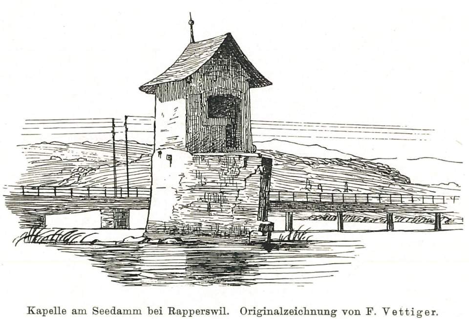 Stich, Kapelle auf dem Seedamm Rapperswil