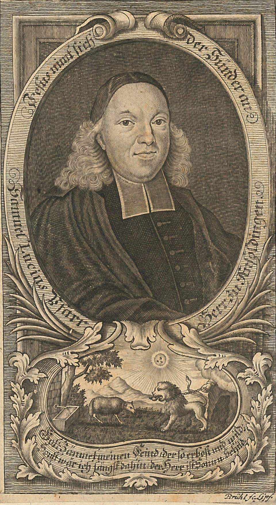 Porträt von Samuel Lucius (Lutzi), Pfarrer zu Amsoldingen