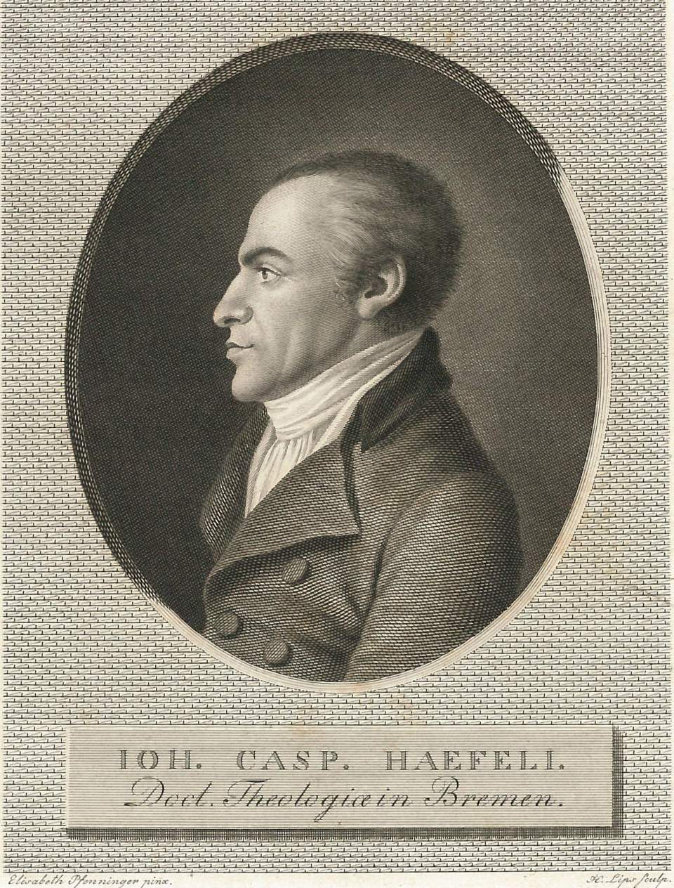 Porträt  Joh. Caspar Haefeli