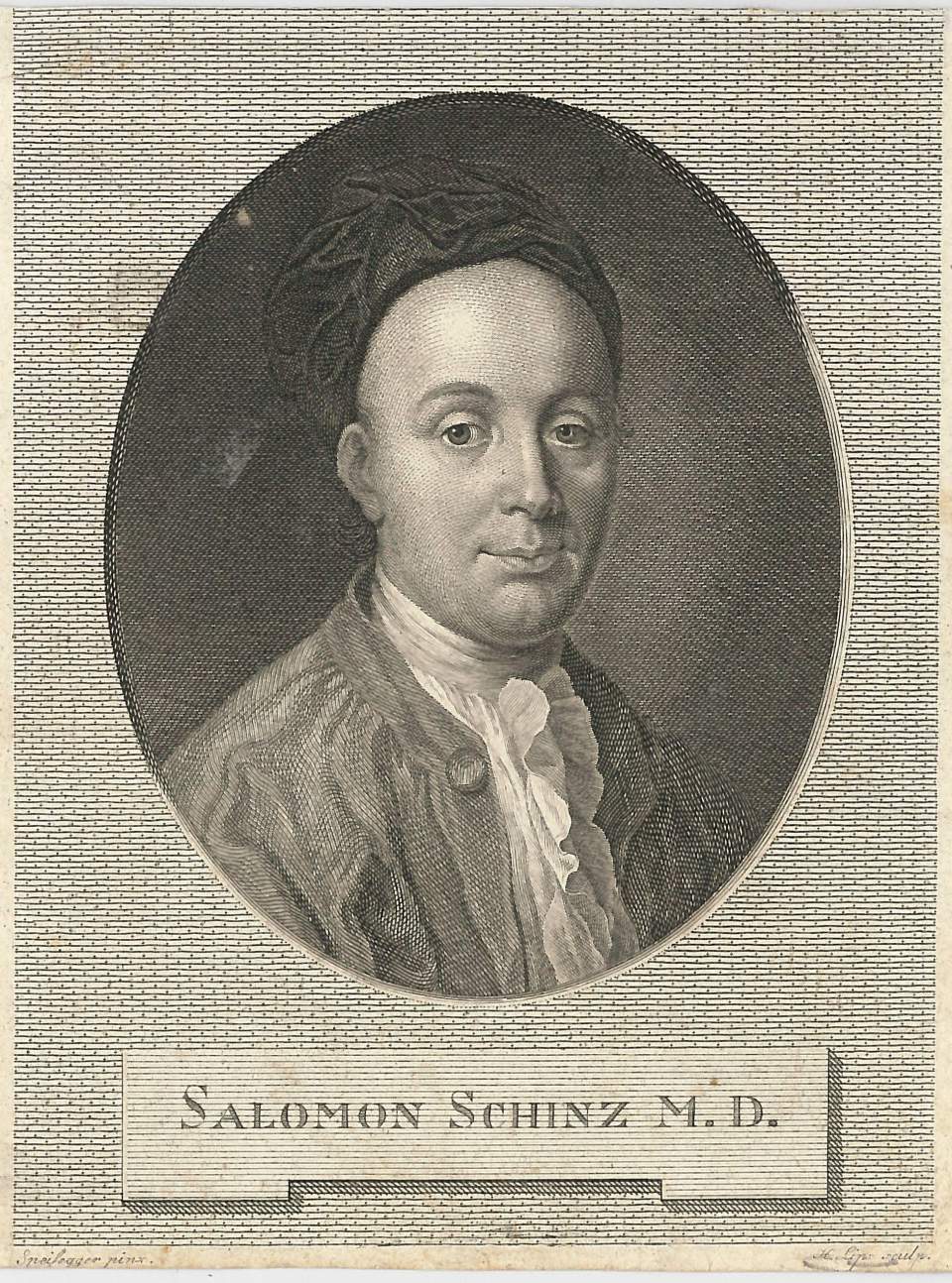 Porträt  Salomon Schinz M. D.