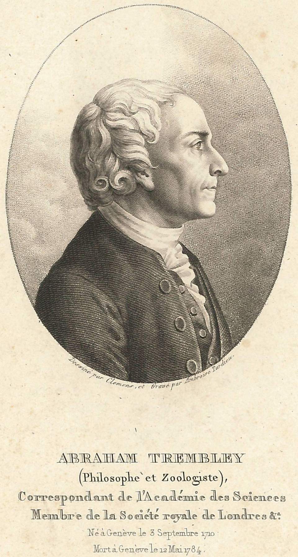 Porträt  Abraham Trembley (Philosophe et Zoologiste)