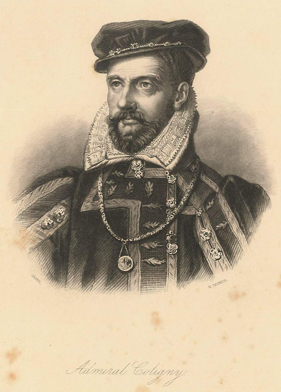 Porträt  Admiral Coligny