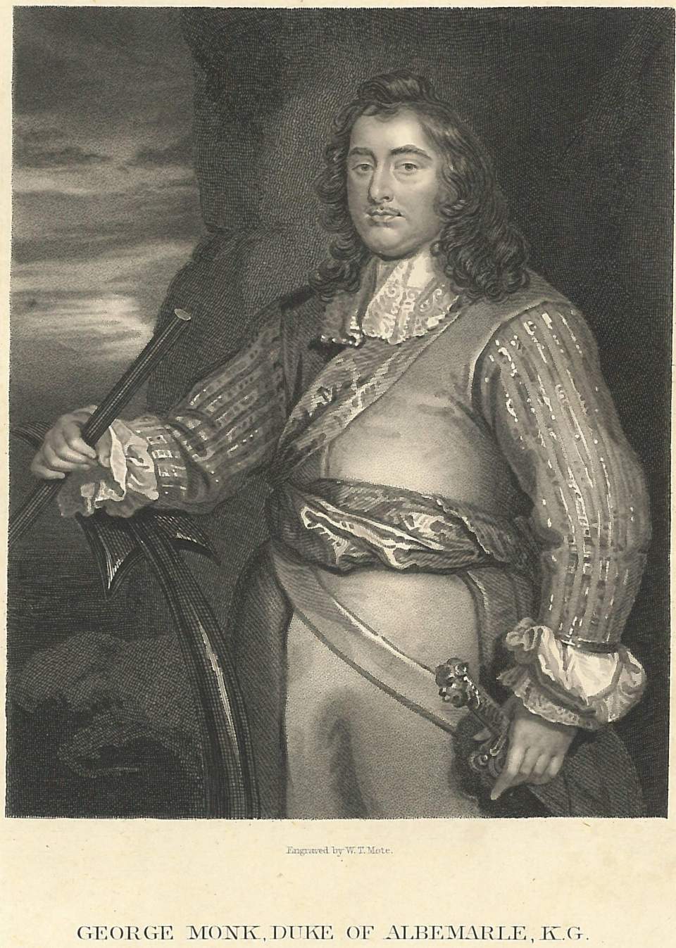 Porträt  George Monk, Duke of Albemarle, K. G.