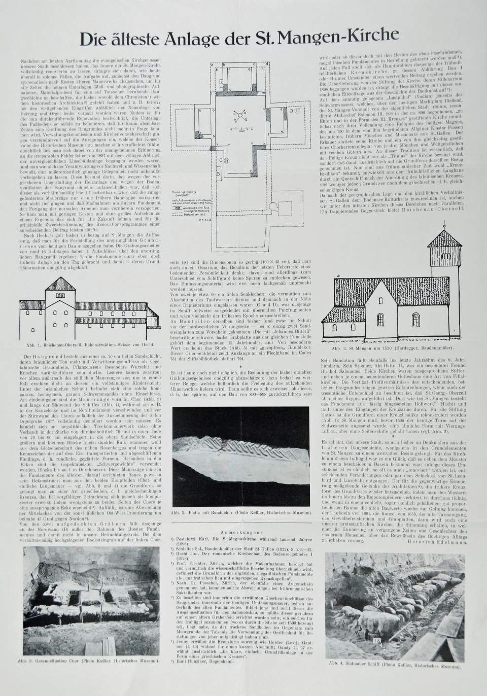 Die älteste Anlage der St.Mangenkirche (Infoplakat)