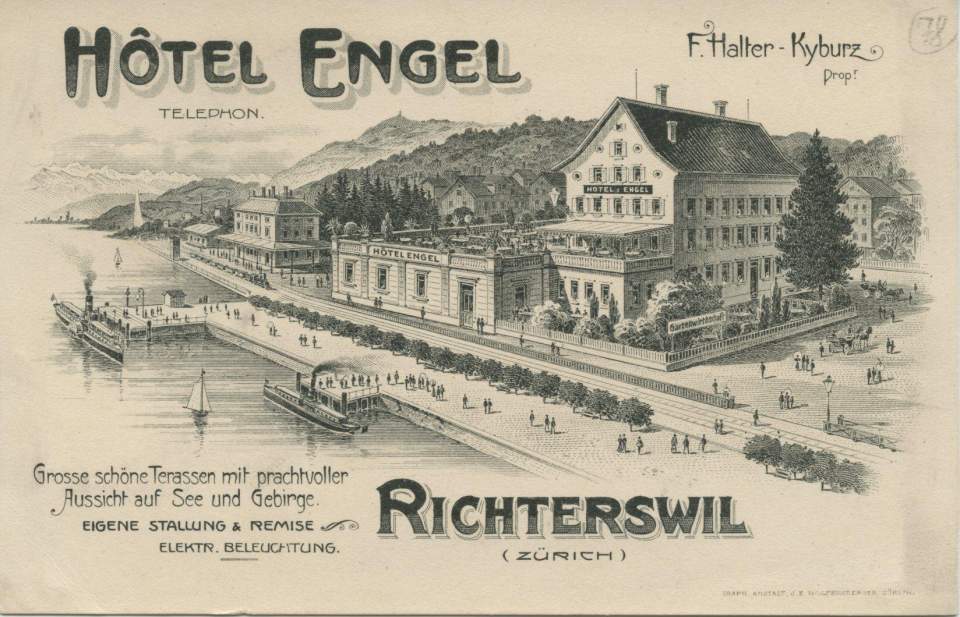 Ansichtskarte Hotel Engel Richterswil