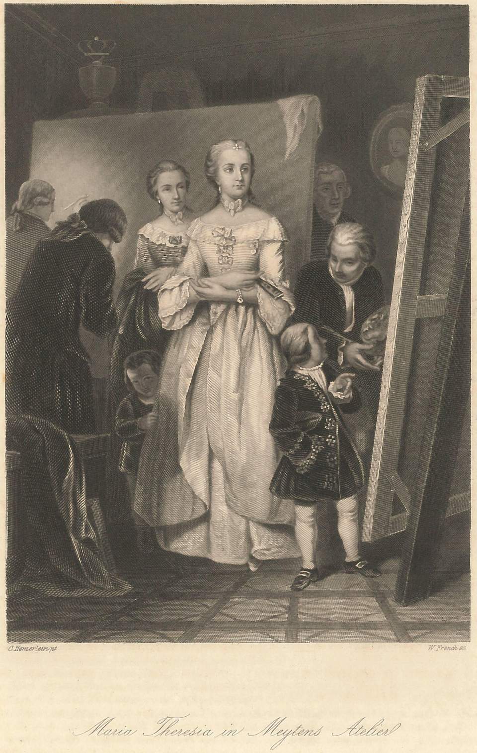 Porträt  Maria Theresia in Meytens Atelier
