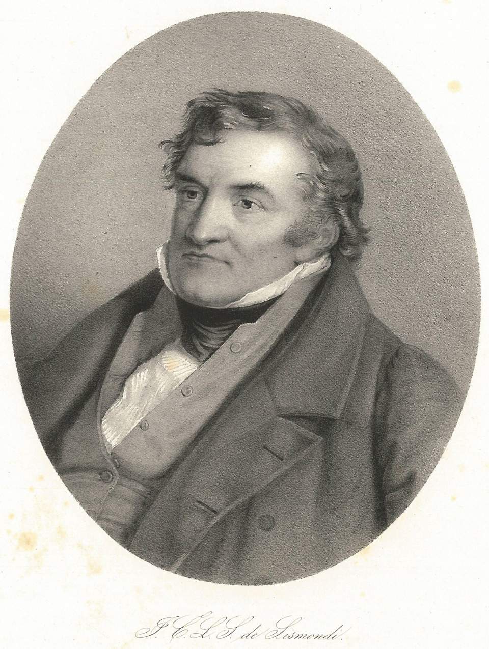 Porträt Jean Charle Léonard Simonde de Sismondi