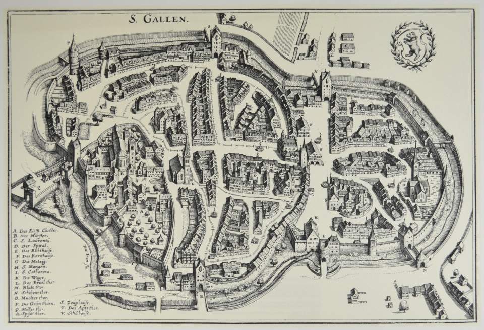 Plan St. Gallen M. Merian Facsim.