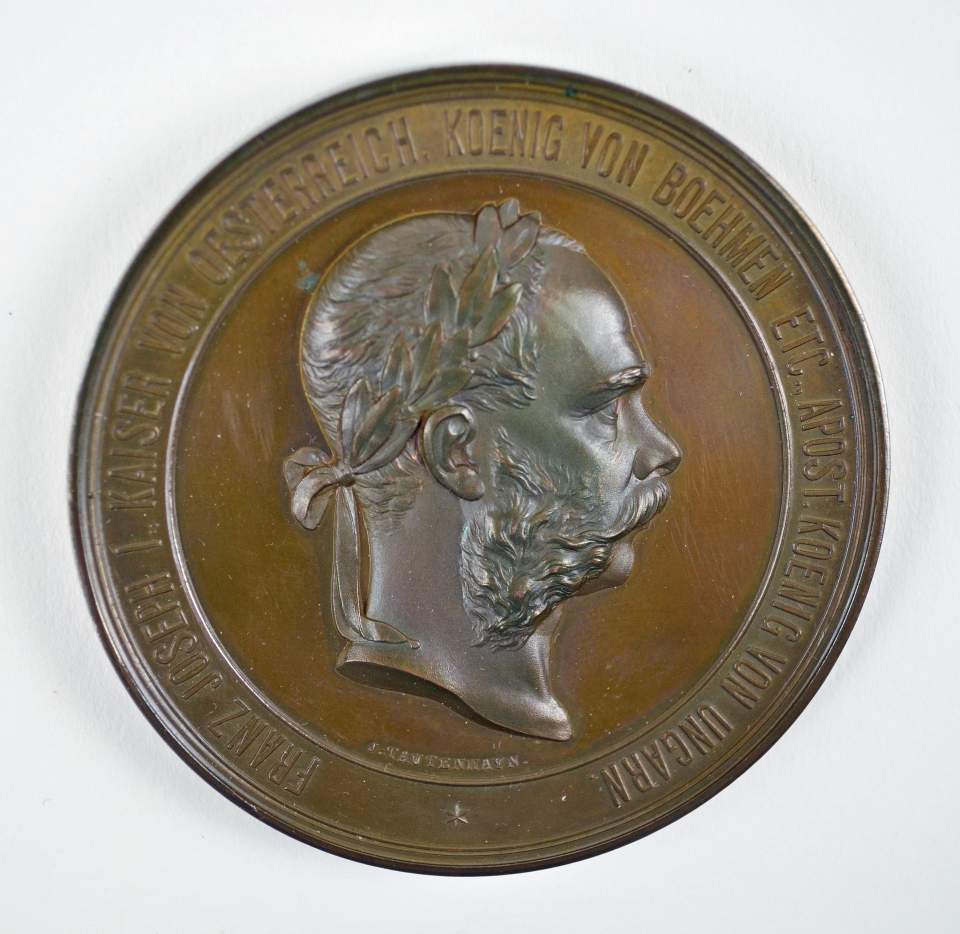 Verdienstmedaille der Weltausstellung in Wien für Friedrich Schmid, 1873