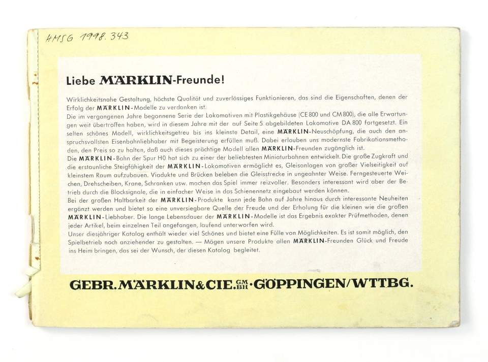 Katalog Märklin