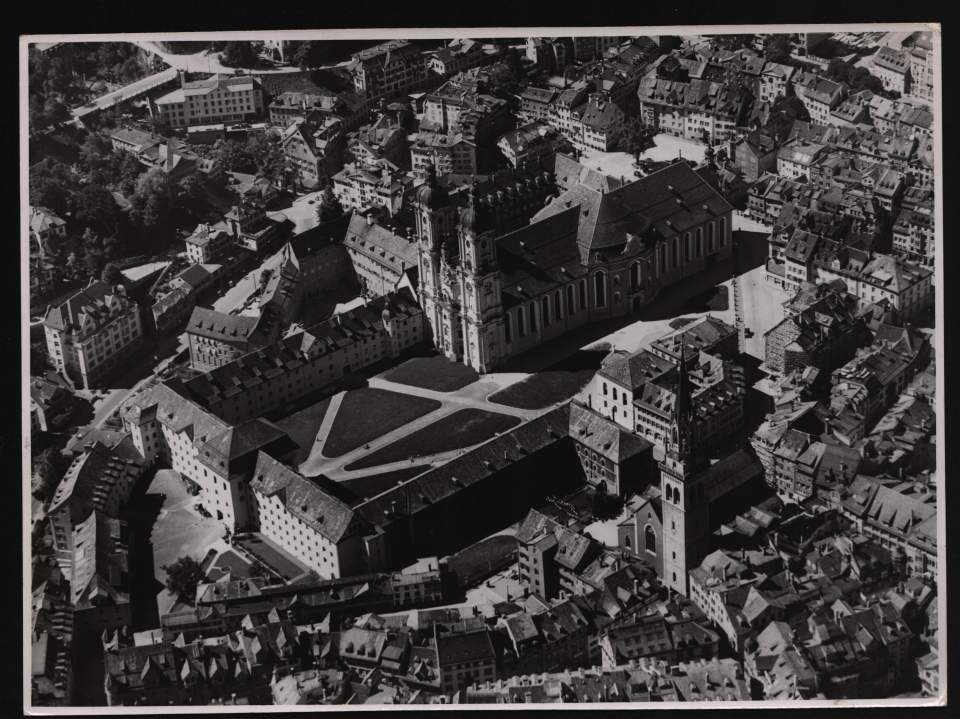 Fotografien von St.Gallen, Luftaufnahme Kloster St. Gallen